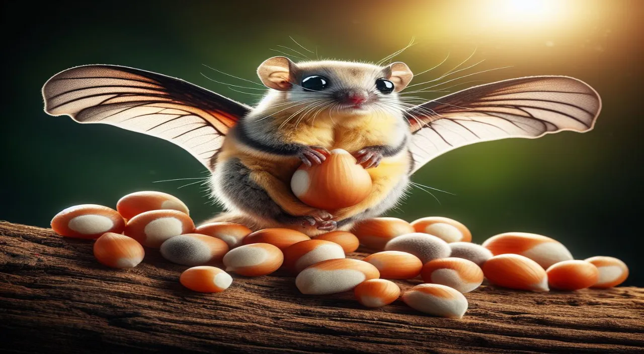 a small mouse sitting on top of a pile of eggs