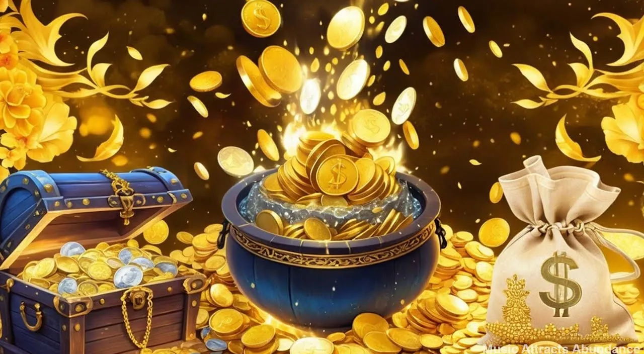 Create a Money with a golden background, 8k, size of 1920x1080, colorful
