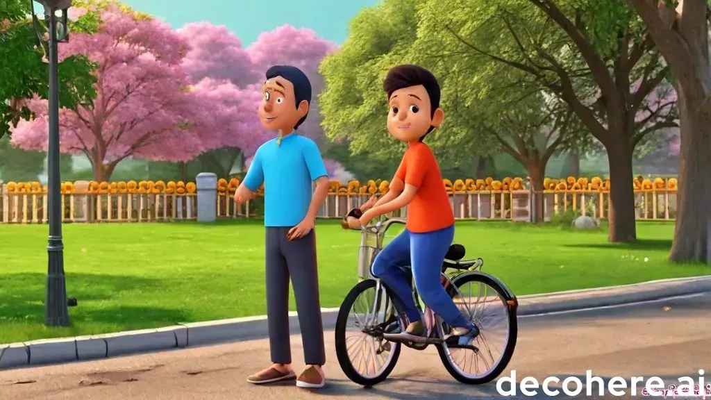 a man riding a bike next to a man on a bike