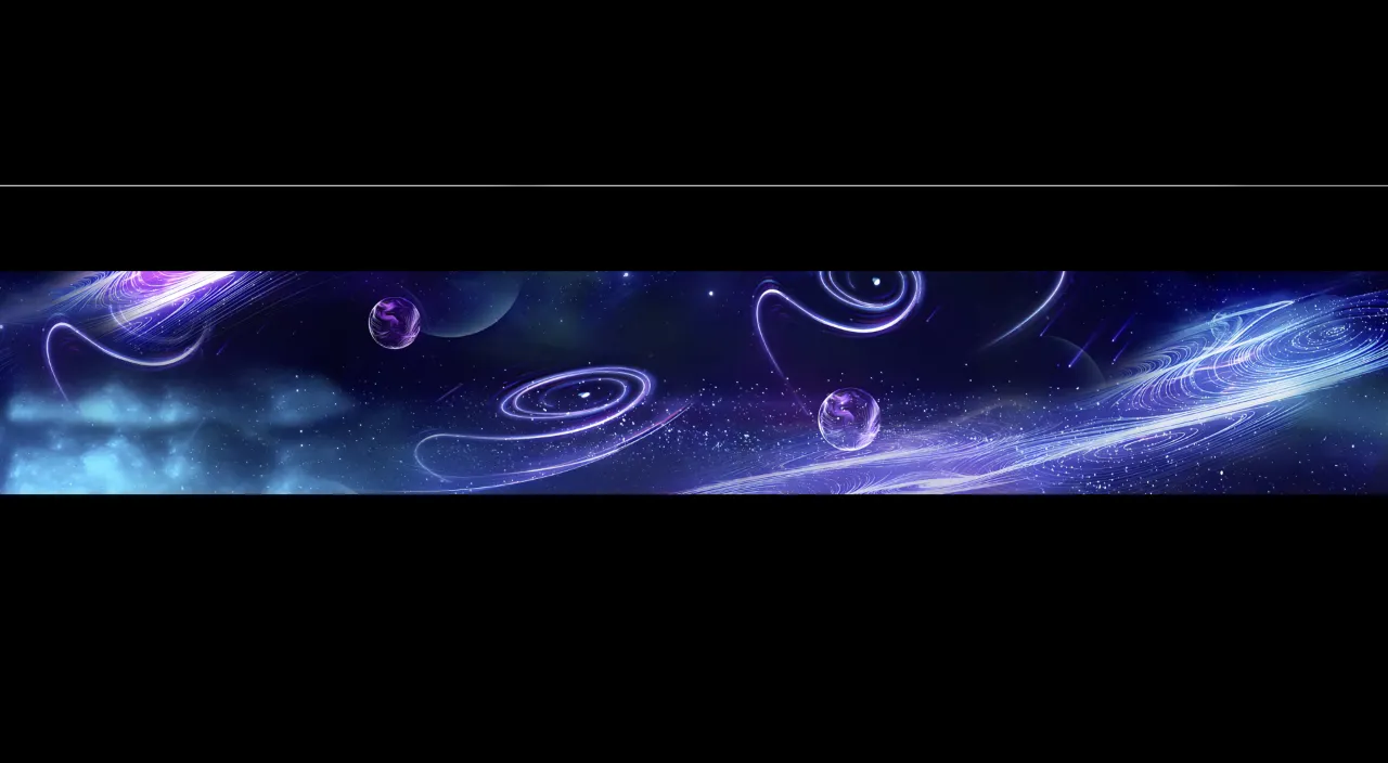 a picture of a space scene with blue and purple swirls