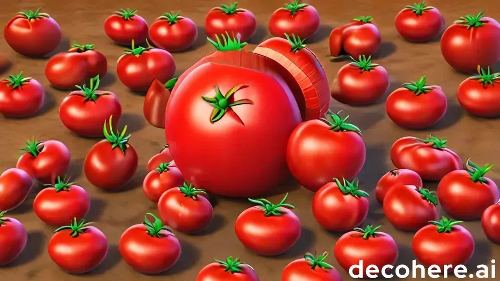 a bunch of tomatoes that are laying on the ground