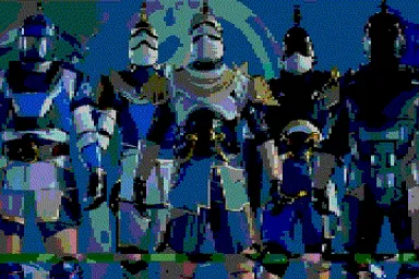 a group of people in armor standing next to each other