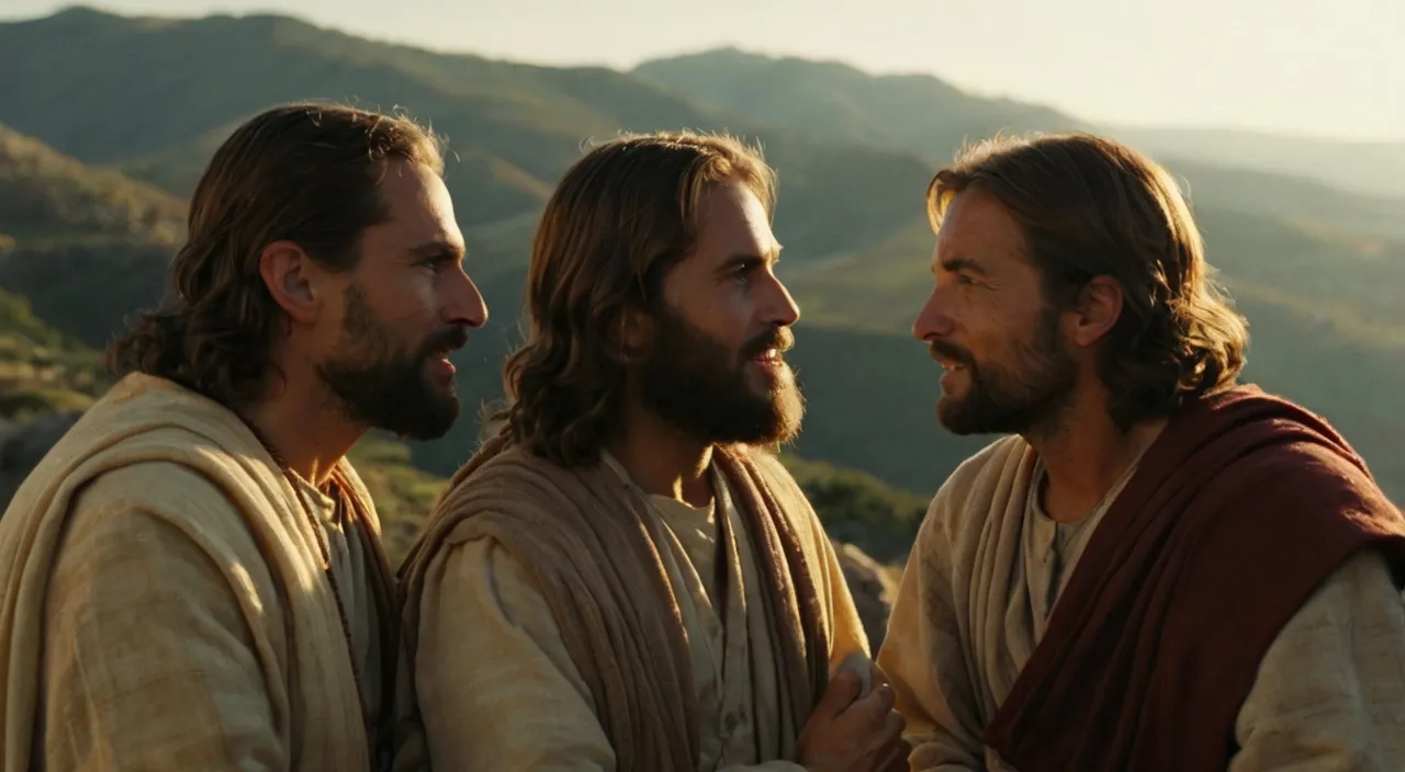 a group of three men standing next to each other