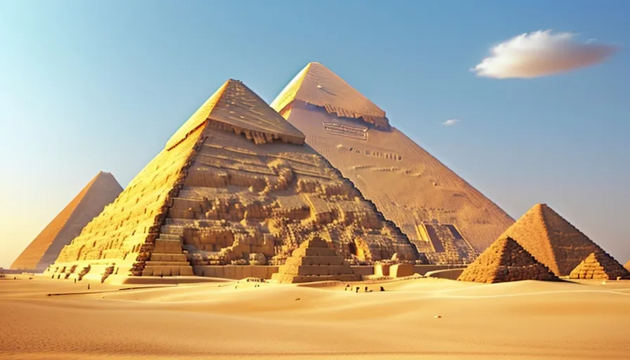 the pyramids of giza are in the desert