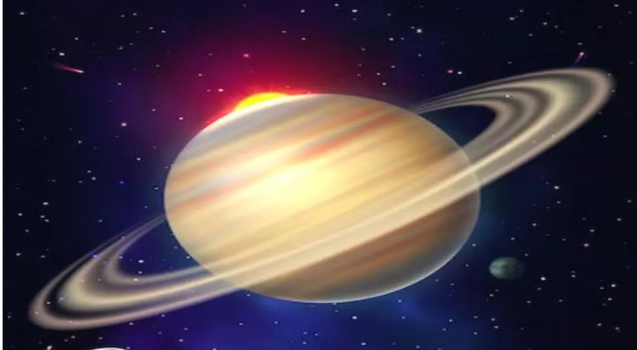 an image of a saturn in the sky