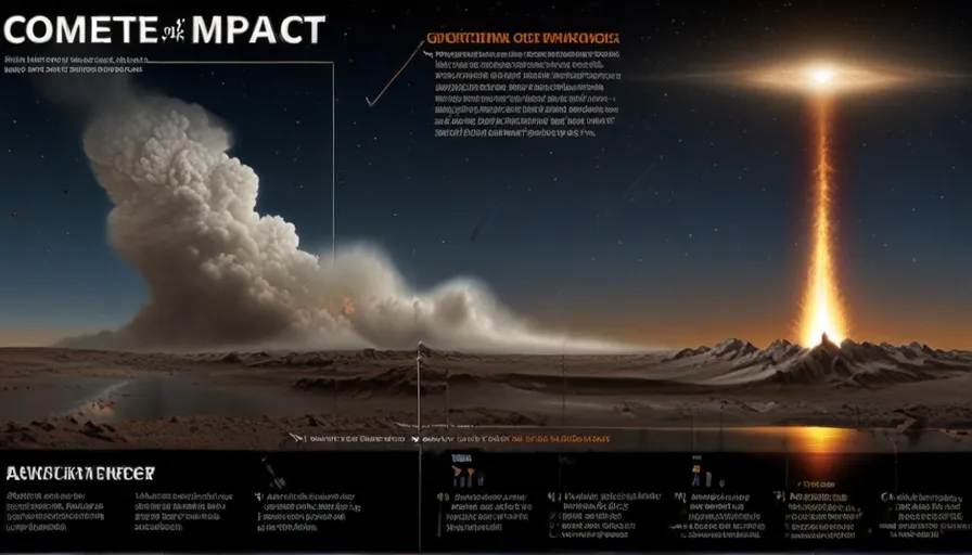 a diagram of a comet that is in the sky