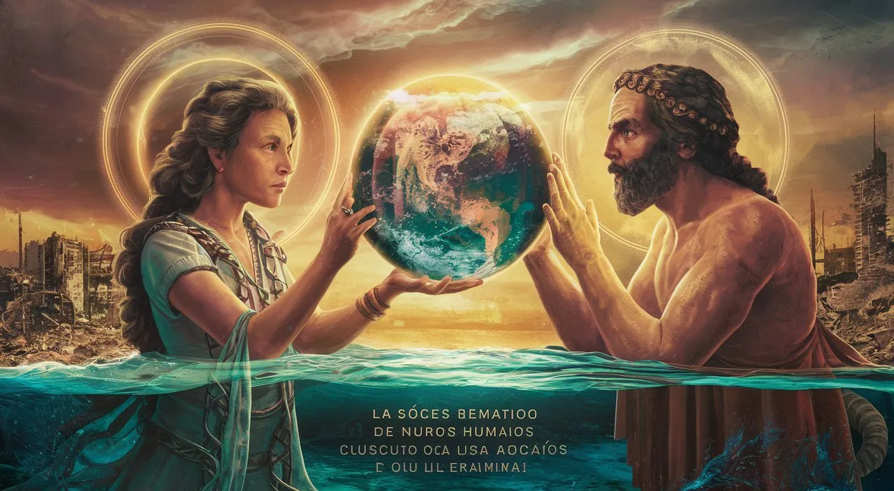 a man and a woman holding a globe in their hands