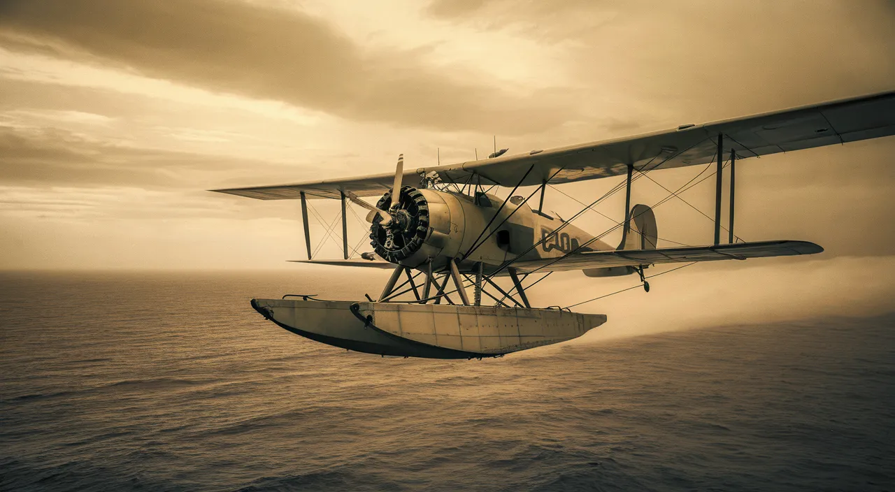 a plane flying over the ocean on a cloudy day