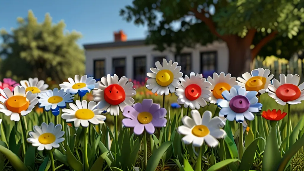 a bunch of flowers that are in the grass