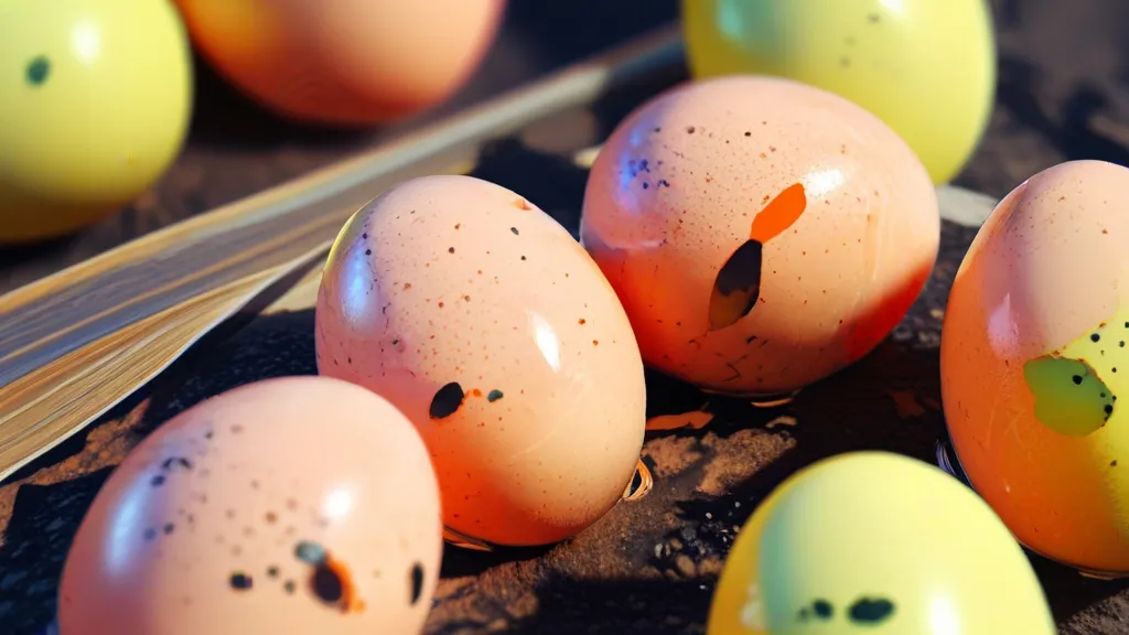 a group of eggs with faces painted on them