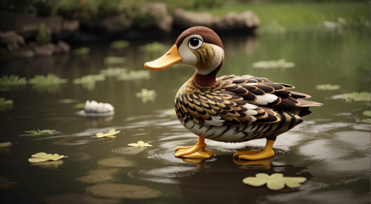 a duck that is standing in the water