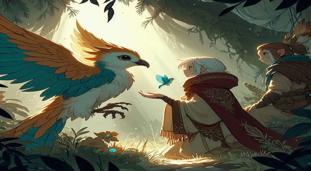 bird, organism, art, cg artwork, painting, people in nature, beak, wing, feather, fictional character