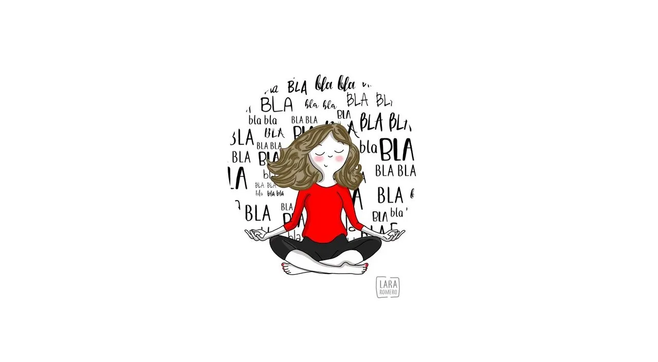 a drawing of a woman sitting in a yoga pose  whit the words circle aroud her