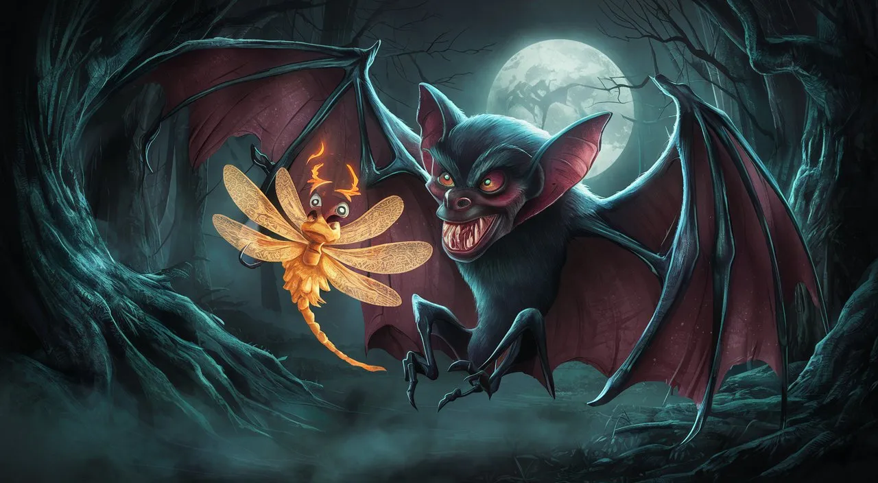 organism, cartoon, art, moon, cg artwork, supernatural creature, mythical creature, darkness, painting, graphics