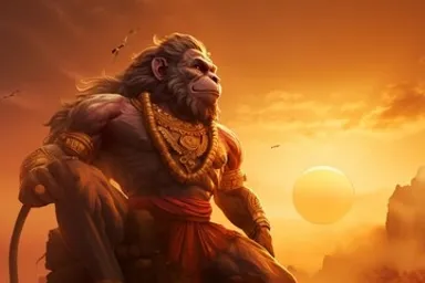 =create god monkey with golden background