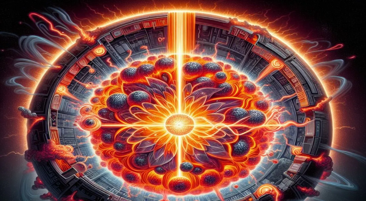 a digital painting of a circle of fire