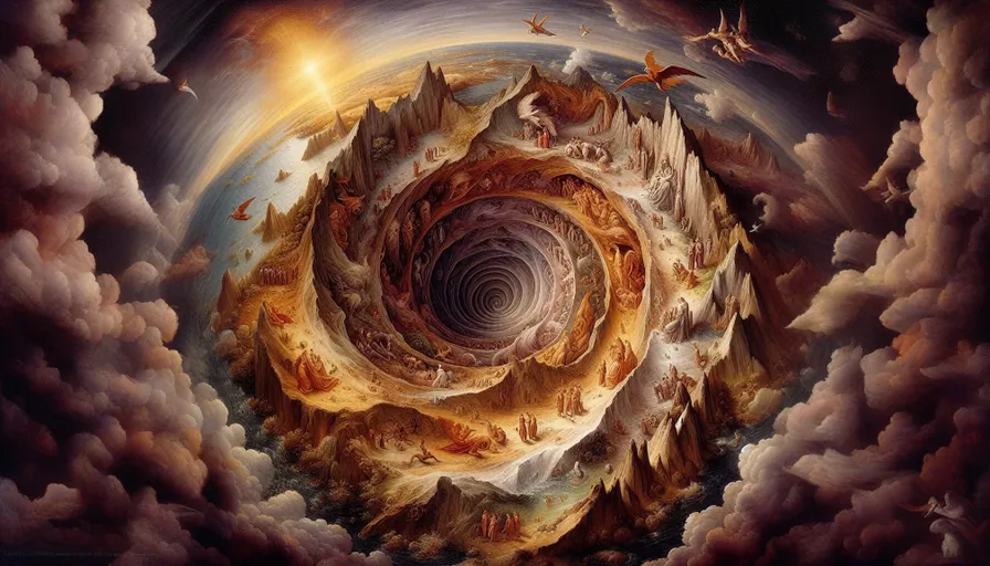 a painting of a spiral vortex in the sky