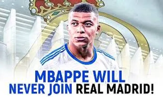 Mbappe with a crown on his head