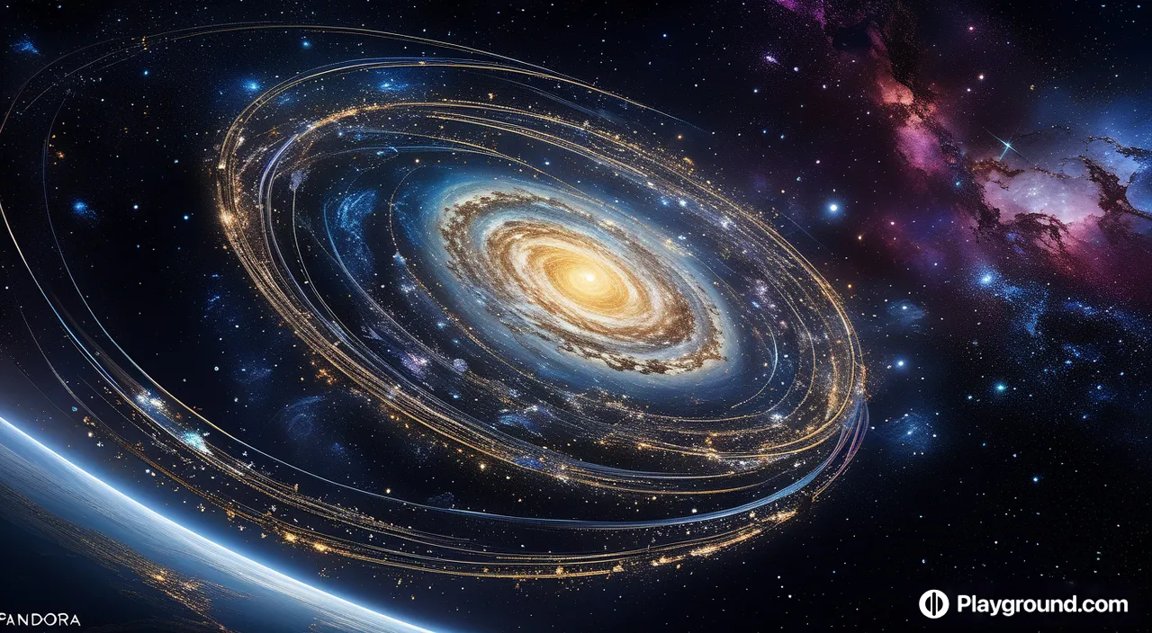 an artist's rendering of a spiral galaxy