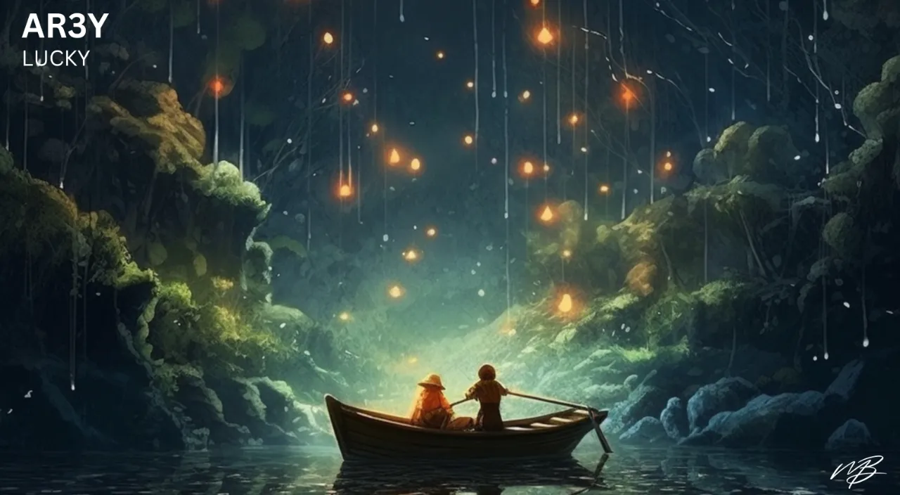 two people in a boat floating in the water