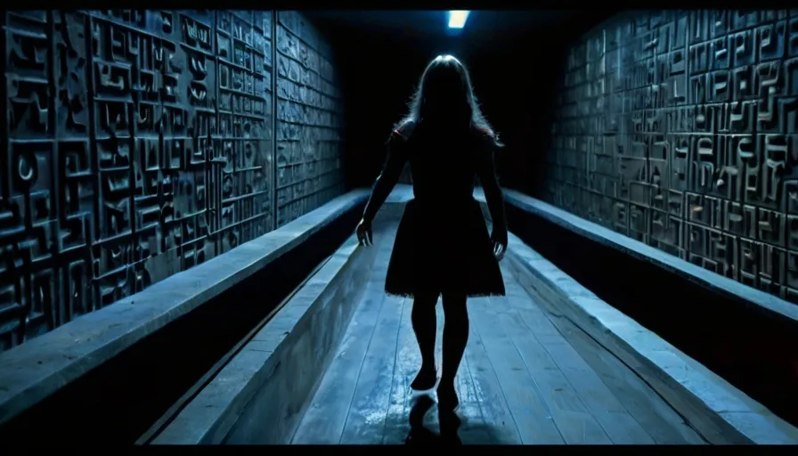 Anna explored the dark corridors, her footsteps echoing eerily as she went deeper into the maze-like structure.