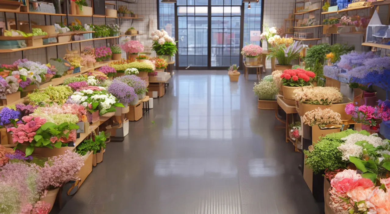 a room filled with lots of different types of flowers