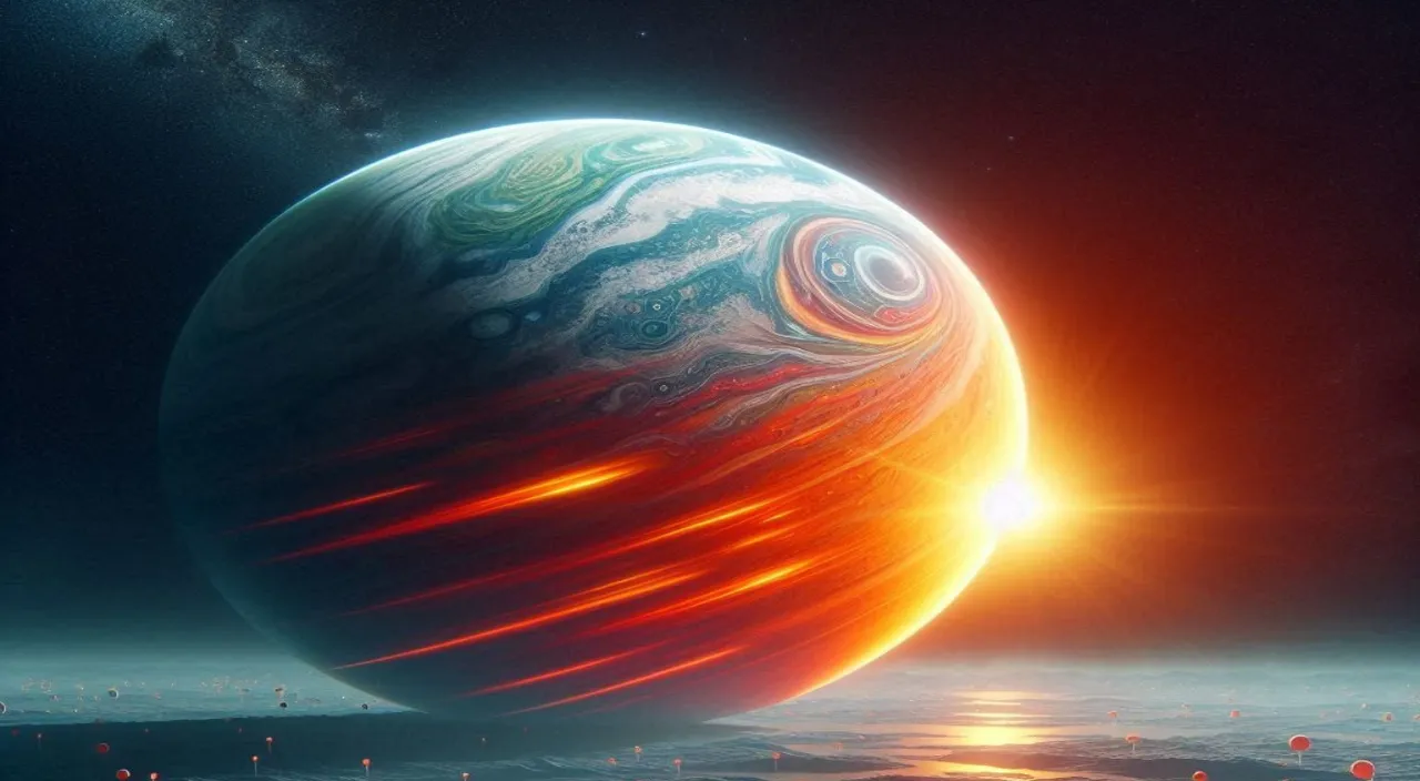 an artist's rendering of a planet in space