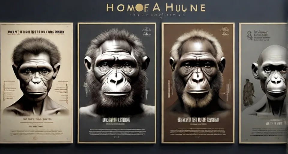 a group of three posters of monkeys on a wall