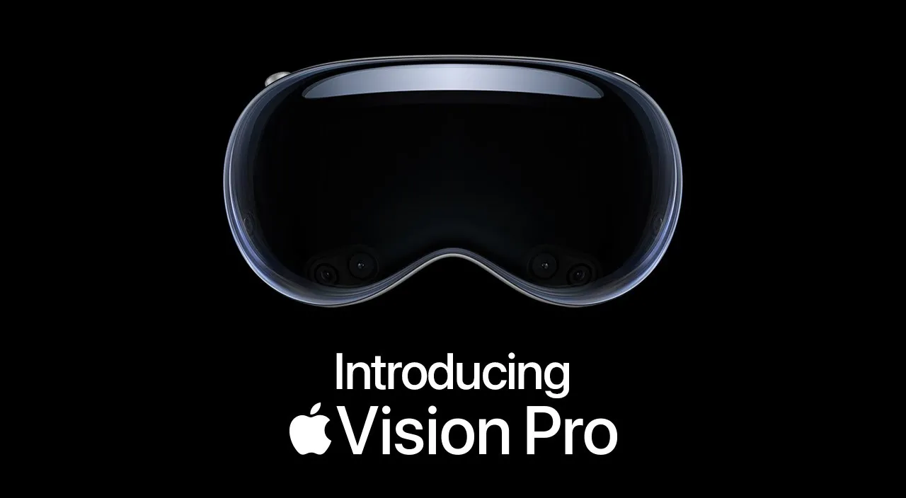 a black background with an apple logo and a pair of ski goggles