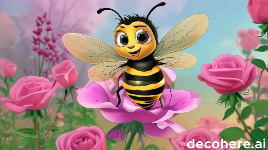 a bee sitting on top of a pink flower