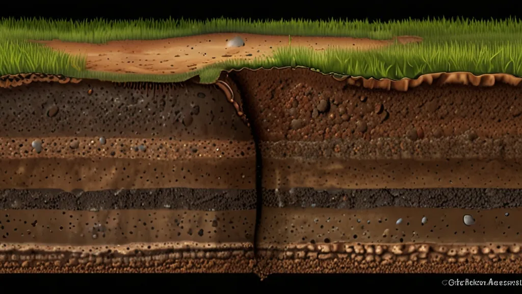 a section of earth with grass and dirt