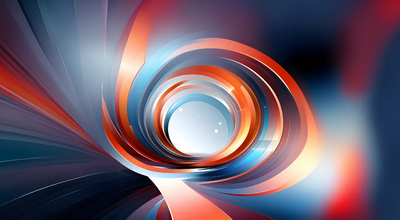 a blue and red abstract background with a white center