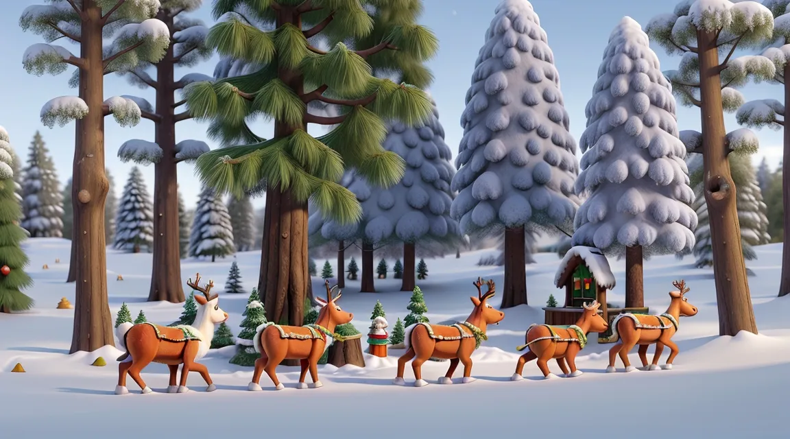 a group of reindeers coming from race