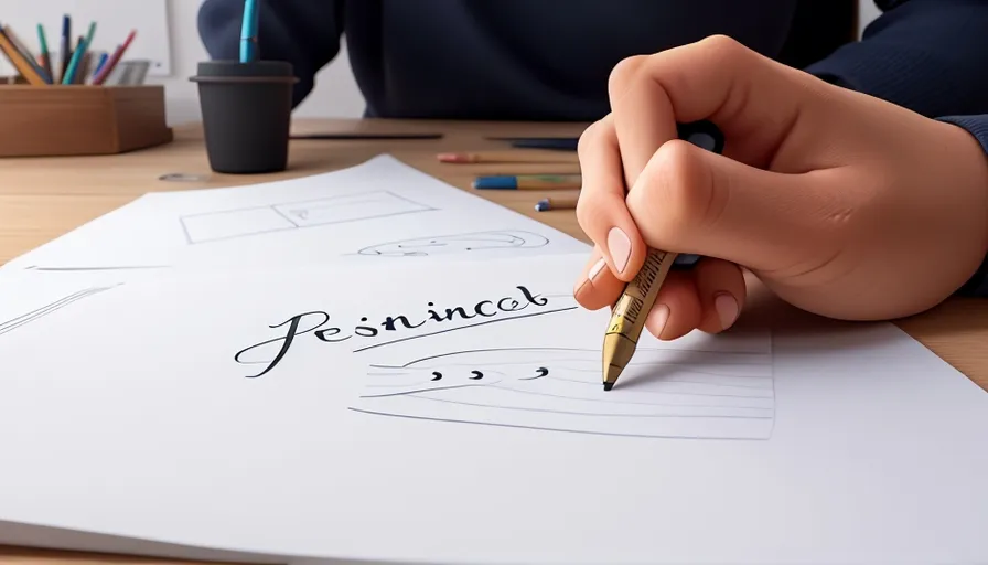 a person writing on a piece of paper with a pen