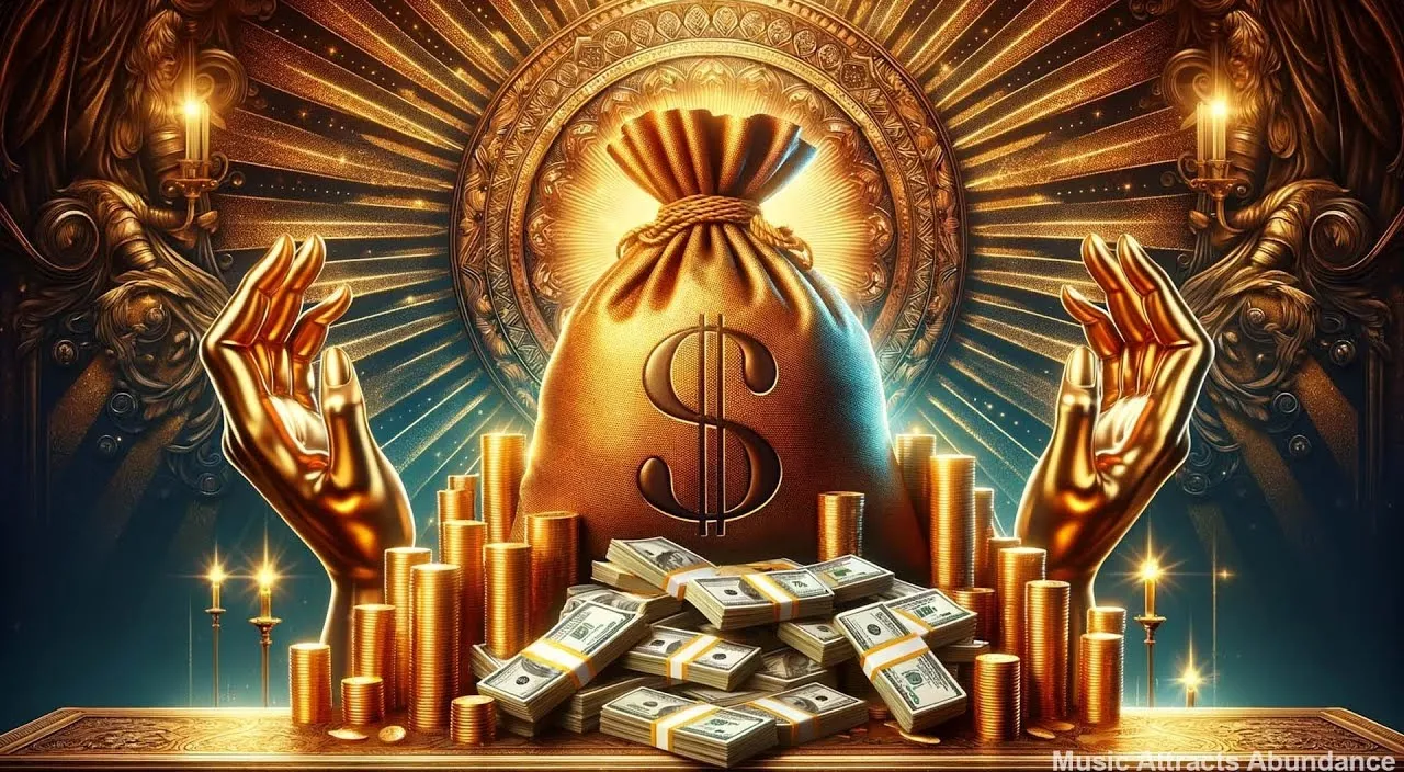 falling money with golden background