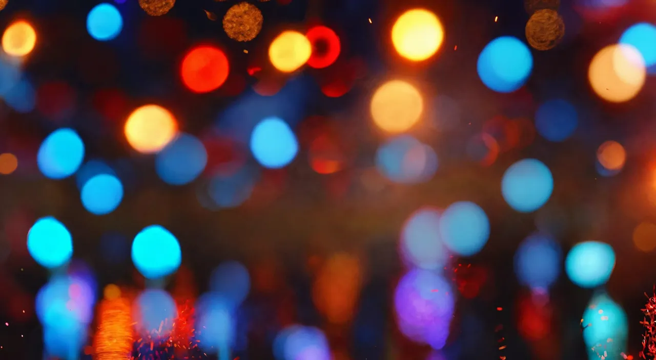 a blurry photo of colorful lights in the dark