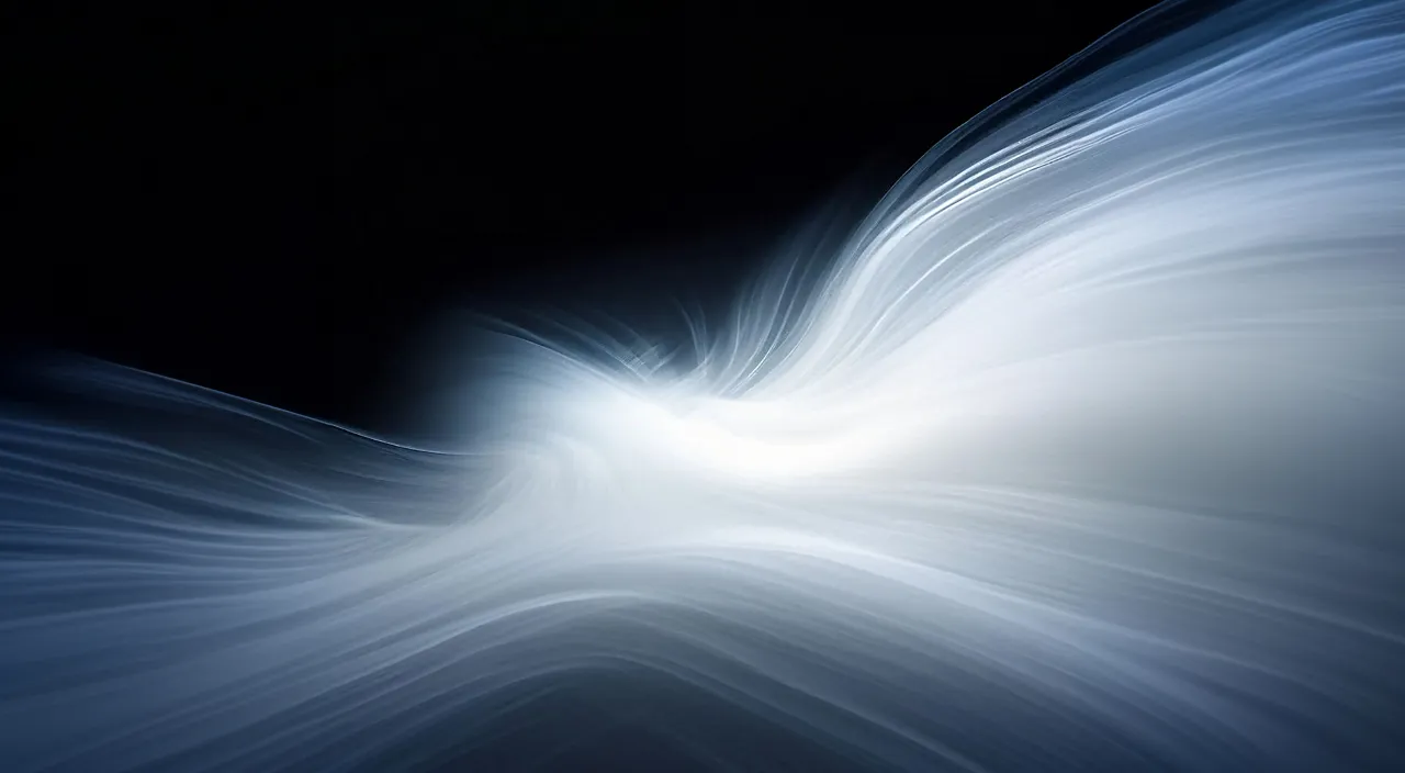 a black background with a white swirl