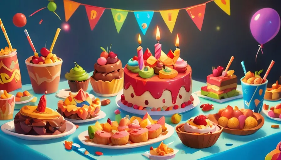 a table topped with lots of cakes and cupcakes