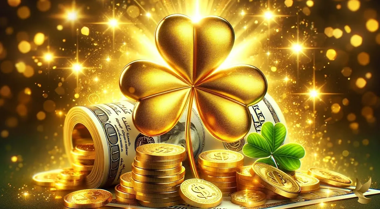 falling money with golden background