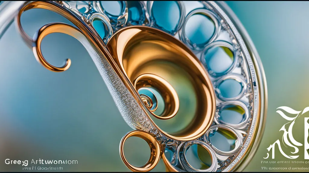 a close up of a metal object with a blue background