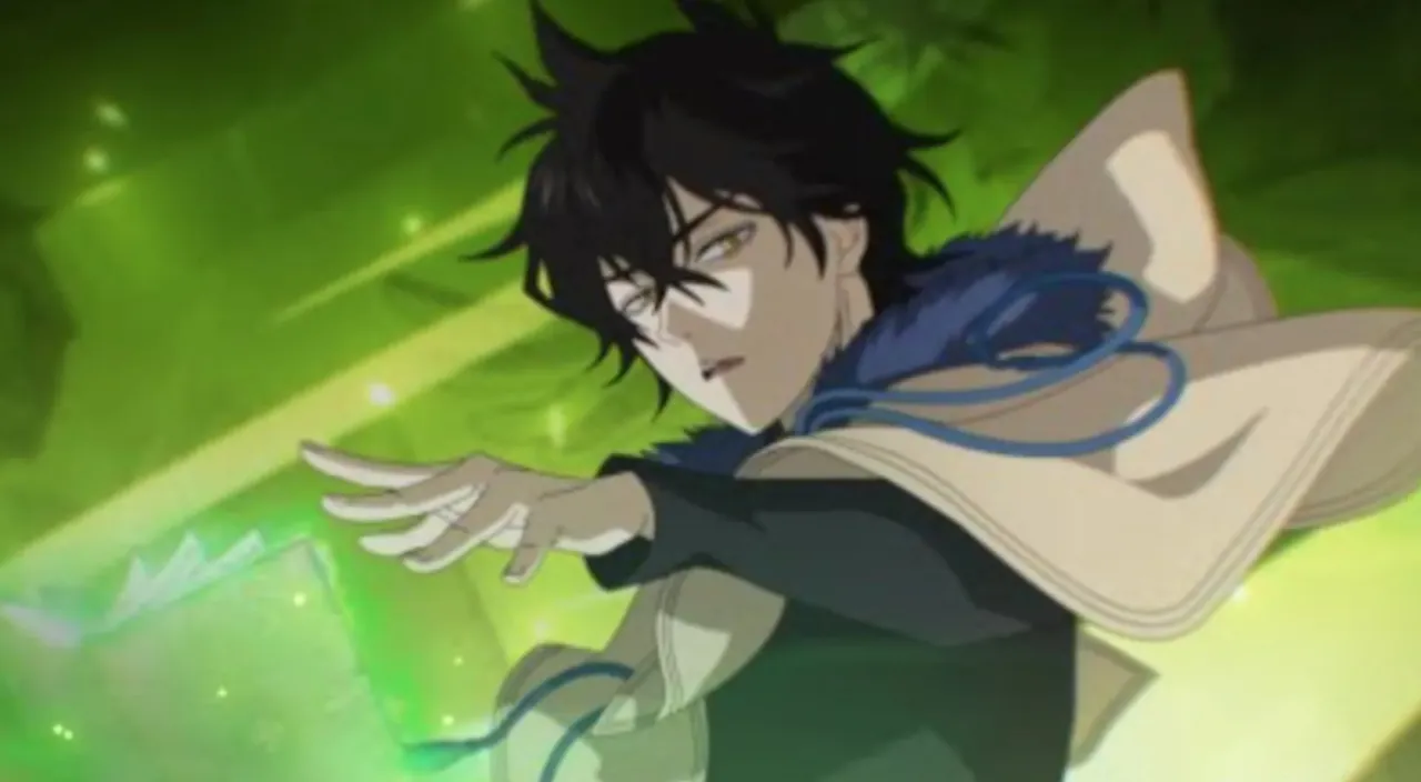 a male anime character with black hair and a cape