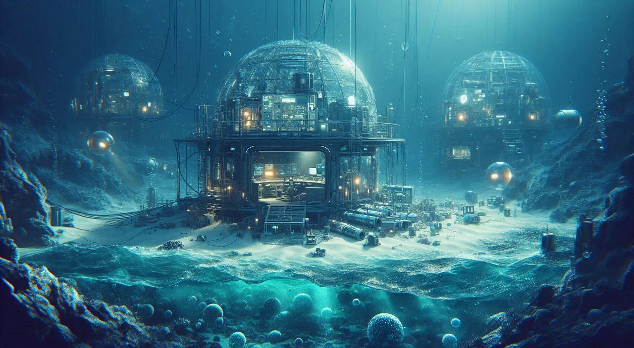 a underwater science laboratory and there is robotics globe