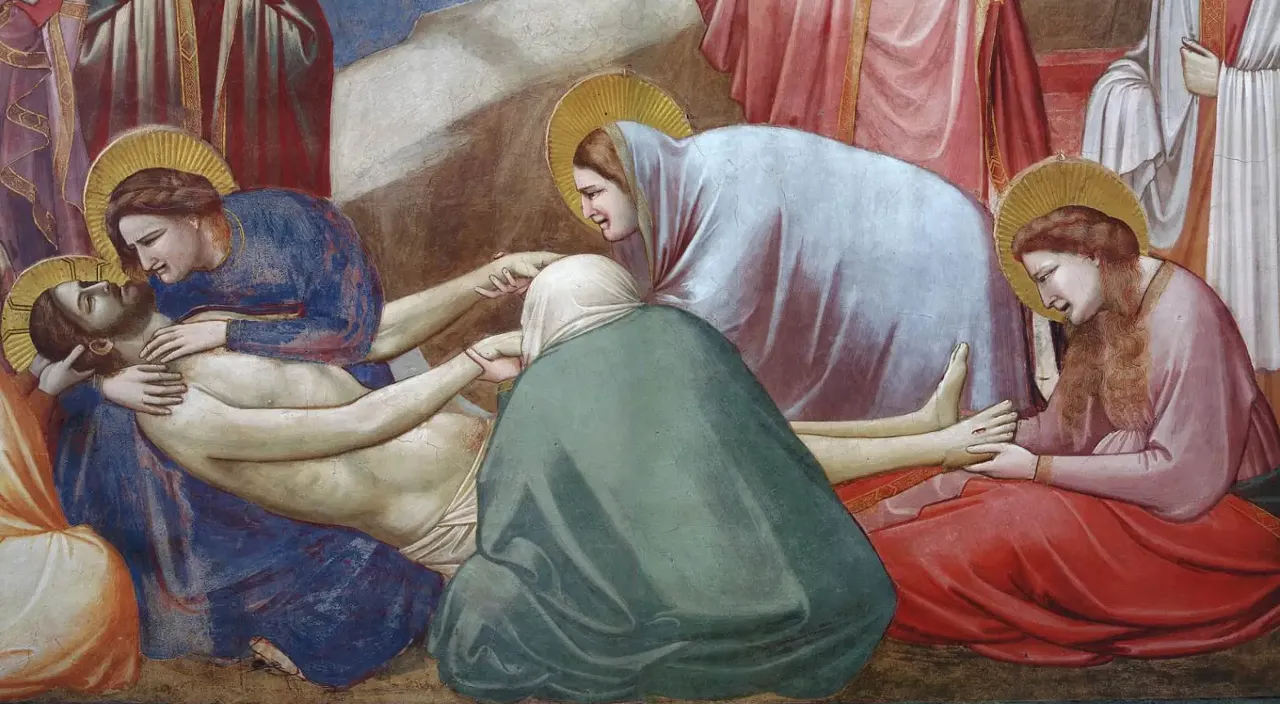 a painting of the birth of jesus