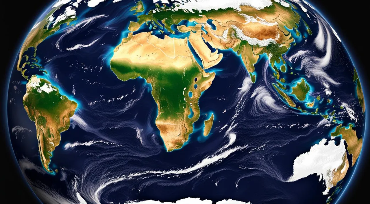 a picture of the earth with a lot of water on it