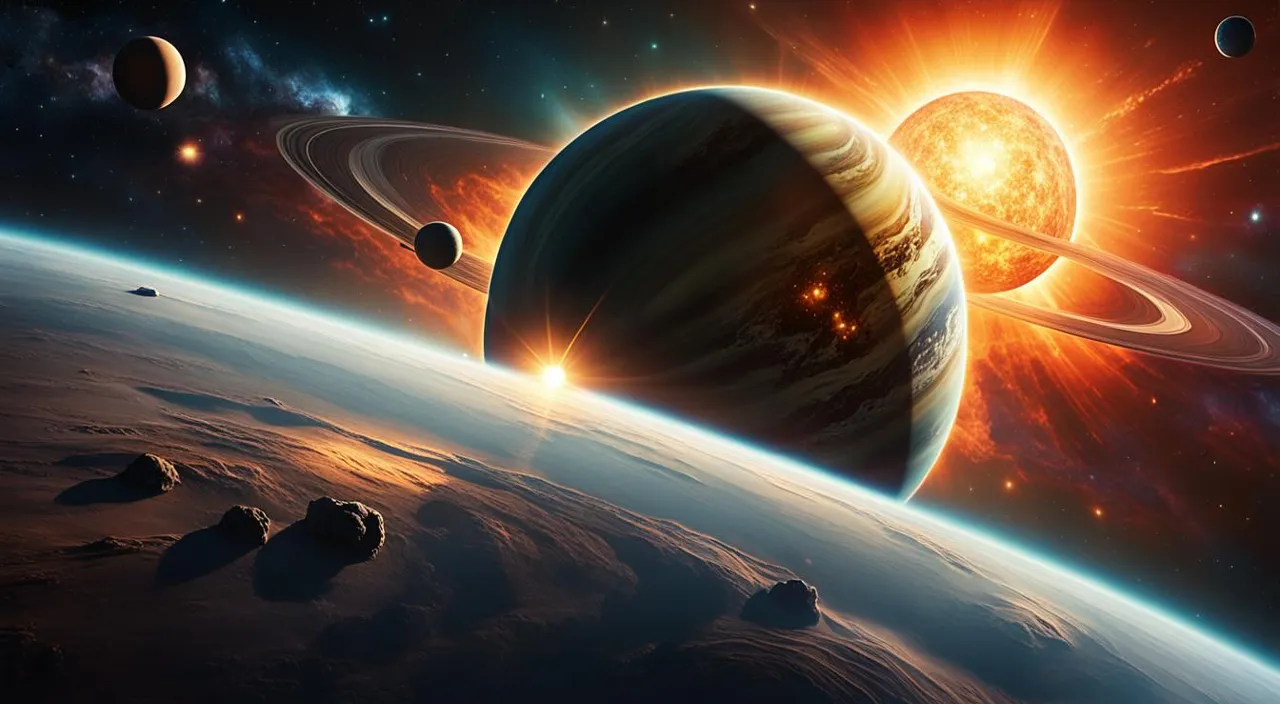 an artist's rendering of the planets in space