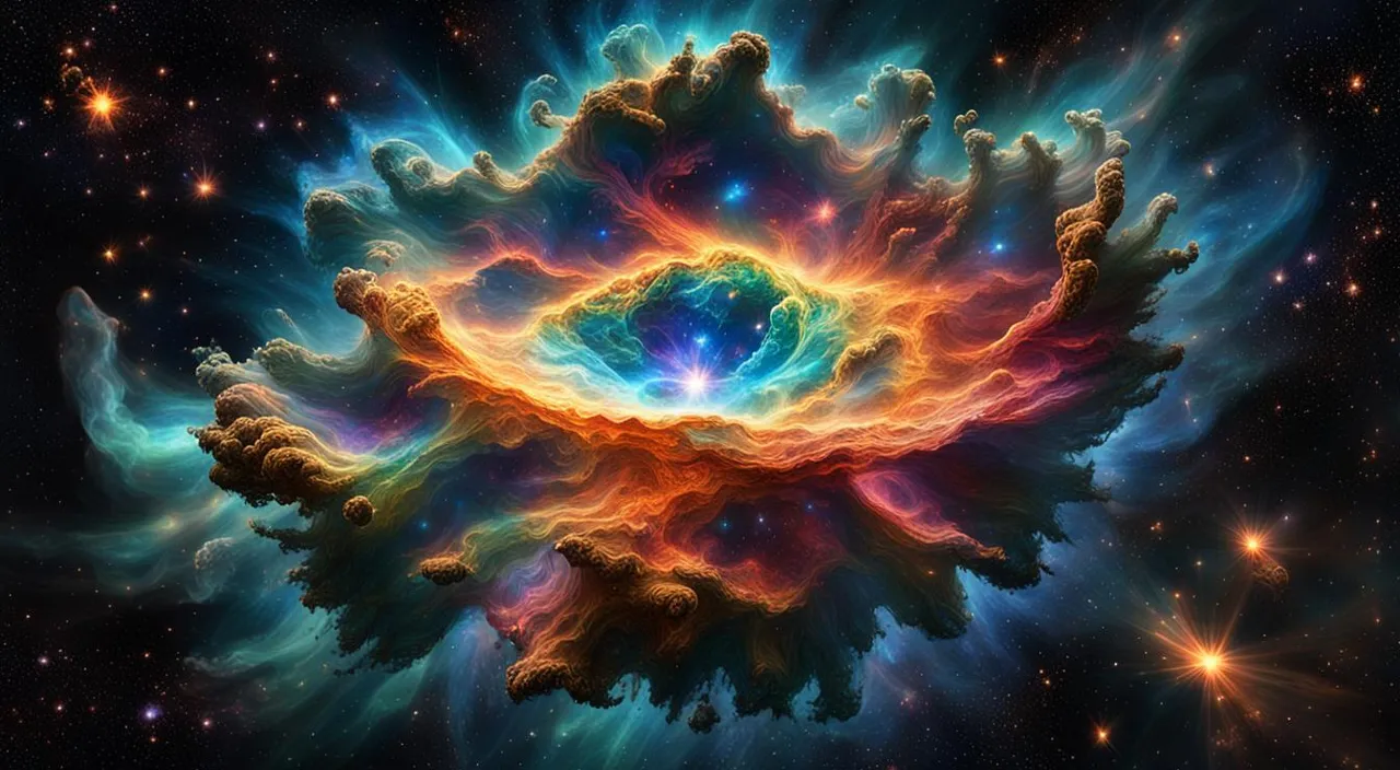 an image of a very colorful space with stars