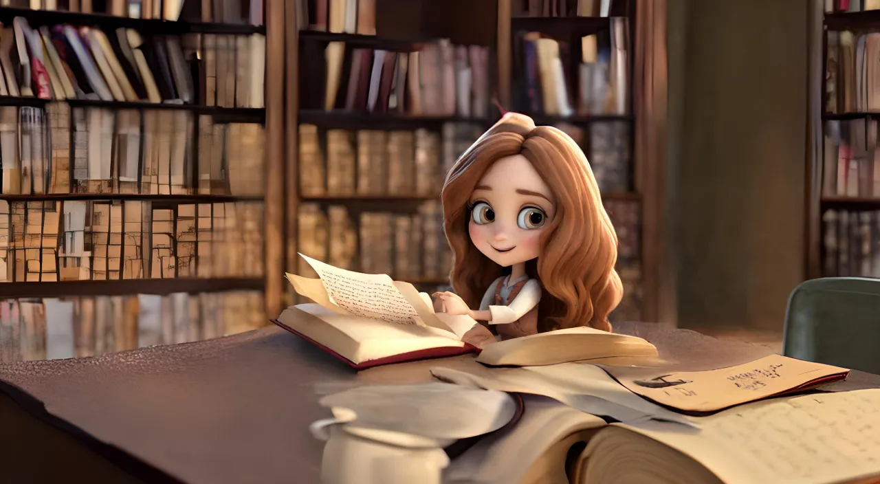 Lily discovers a handwritten note tucked between the pages of a book, sparking her curiosity.