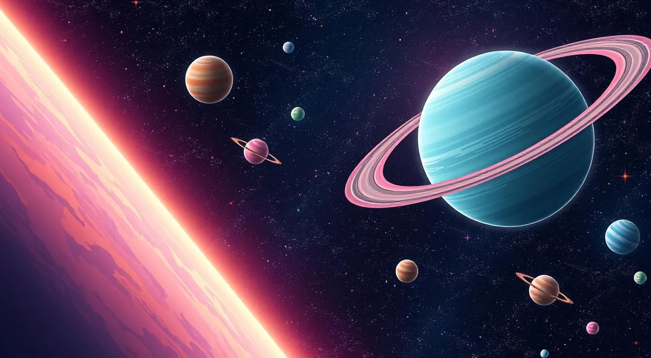 an artist's rendering of the solar system and its planets