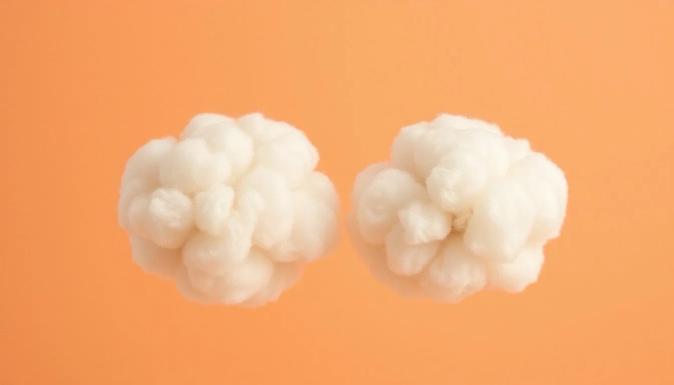 I want two fast moving cotton balls to hit each other for 10minutes, advertising style