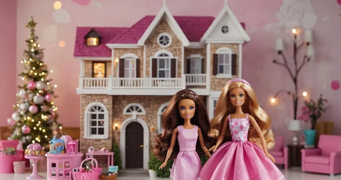 a doll house with two dolls in it